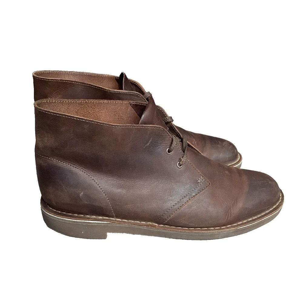 Clarks‎ Collection Men's Brown Leather Chukka Boots Size 11M